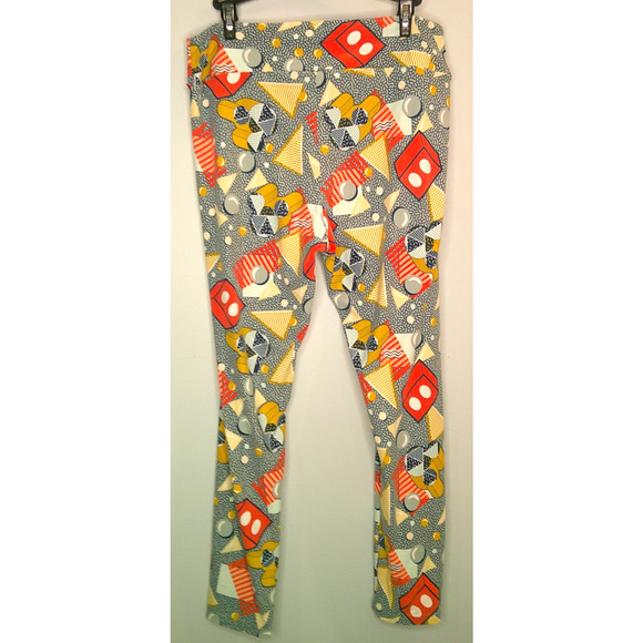 LuLaRoe Tall & Curvy Pastel Mickey Mouse Leggings Disney - Picture 3 of 6